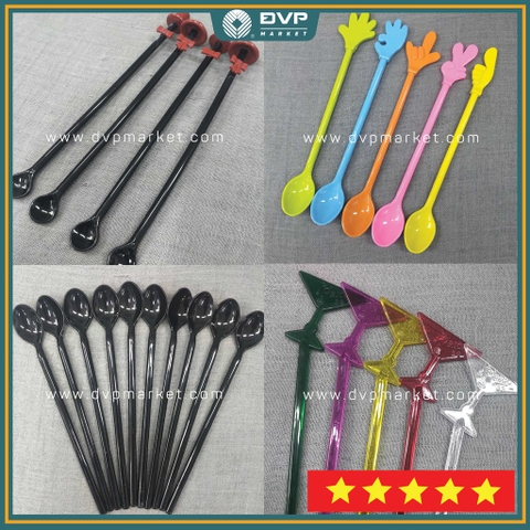 Rico - Muỗng nhựa - Bàn tay (Set 5 cái)