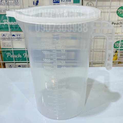 Ca đong nhựa - 2000ml (có nắp)