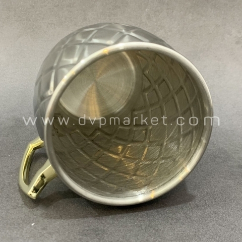 Moscow Mule Cup 500ml thép 304 lõm ô vuông silver