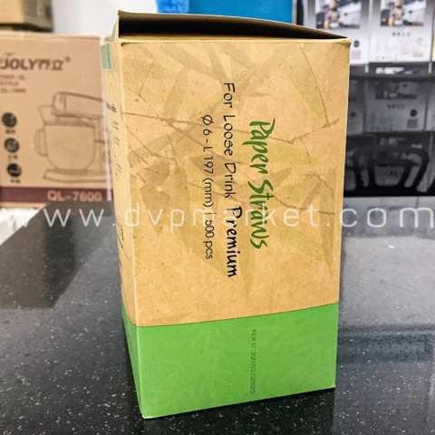 Ống hút giấy Newstar Phi 6 Trắng - 500 ống