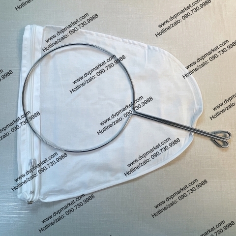 Dụng cụ lọc cà phê - có khóa kéo 19cm - Vòng ( không túi vải )