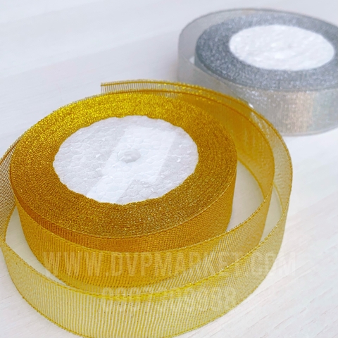 Ruy băng kim tuyến lõi xốp 2.5cm (thường)