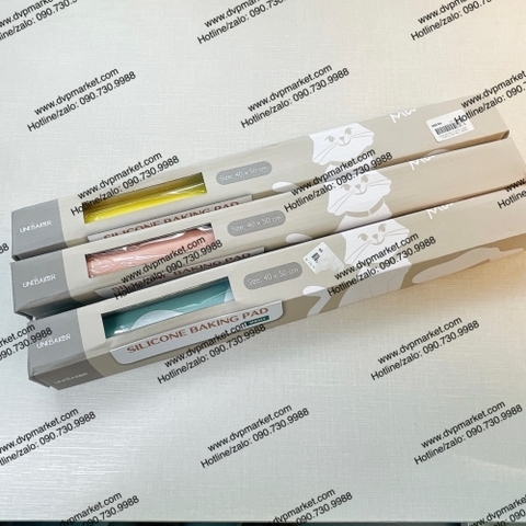 Unibaker - Thảm nhào bột silicon MB022 (40x50cm vàng-xanh-hồng)