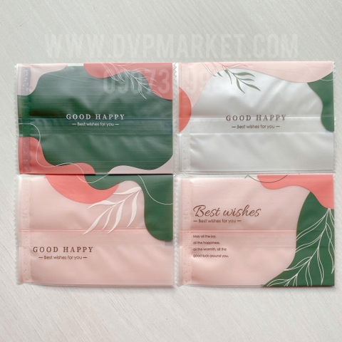 Túi hàn bánh quy - kẹo 7x10cm hoa văn hồng (Xấp 100)