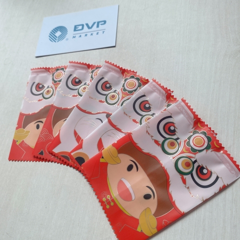 Túi hàn bánh quy - kẹo 7x10cm hình kỳ lân (Xấp 100)