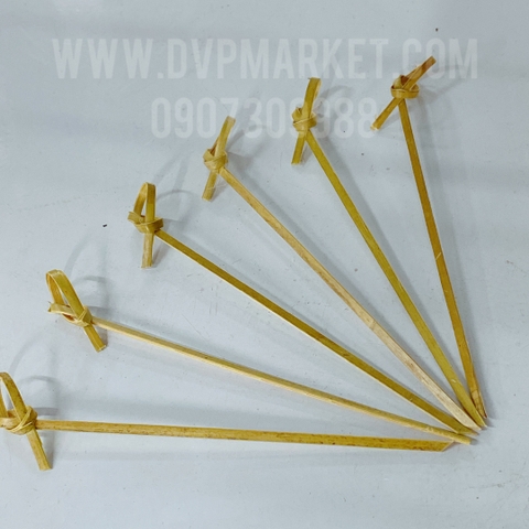 Cây ghim décor - Tre - Thắt nút - 12cm - Gói (100 cái)