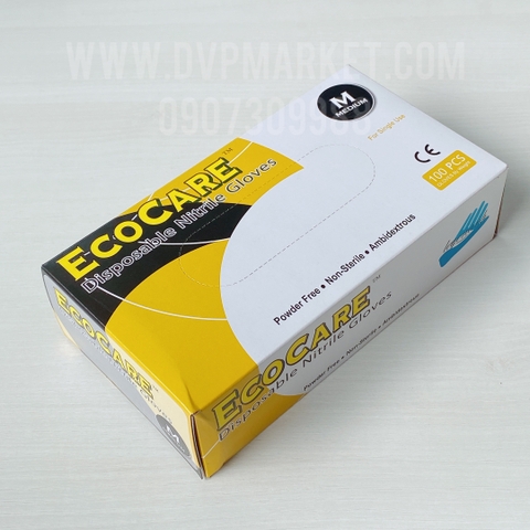 Găng tay Nitrile đen không bột size M