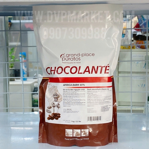Puratos - Socola nút đen Asia dark 55% (1kg)