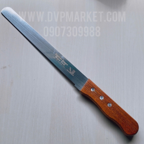 Dao cắt bánh kem - Răng cưa - Cán gỗ (10 inch - 25cm)