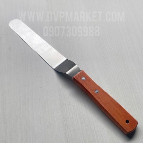 Dao chà láng bánh kem - Gấp khúc - Cán gỗ (8" - 20cm)