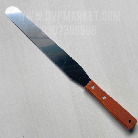Dao chà láng bánh kem - Thẳng - Cán gỗ (8" - 20cm)