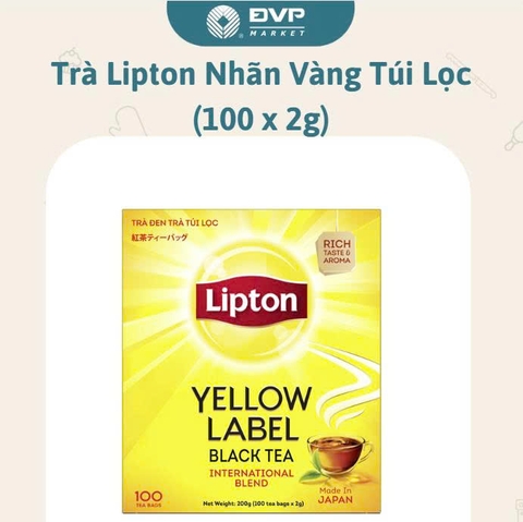 Trà Lipton Nhãn Vàng Không Bao Giấy (100 x 2g)