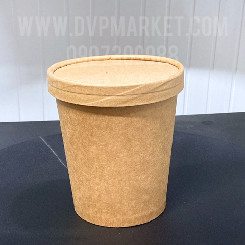 Ly giấy tròn kraft 580ml (lốc 25c)