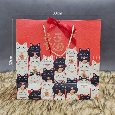 Hộp giấy Mèo May Mắn 33x12.7x31.8cm