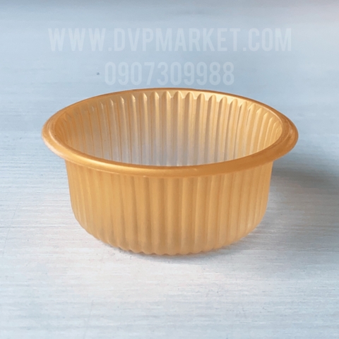 Trung Thu - Khay đựng bánh - Tròn - Vàng - Xấp 50c - 6.5 (50g)