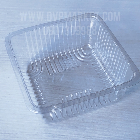 Trung Thu - Khay đựng bánh VN - Vuông - Trong - Xấp 50c - 10.5 (250g-300g)