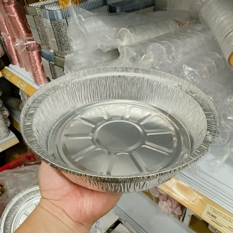 Khay bạc tròn không nắp 700ml 18.5*14*4.3cm (lốc 25c)