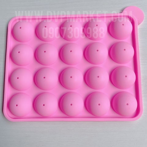 Khuôn silicon cake pop 20 hình tròn