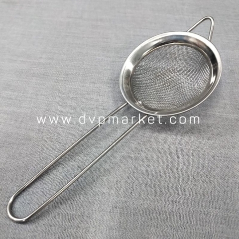 Dụng cụ rây lọc - Viền tròn - Inox - 12cm