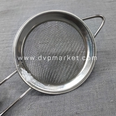 Dụng cụ rây lọc - Viền tròn - Inox - 8cm