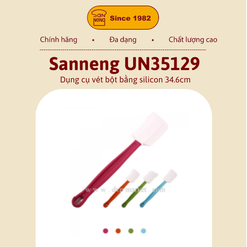 Sanneng UN35129 - Dụng cụ vét bột bằng silicon 34.6cm