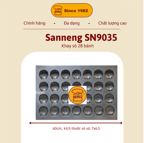 Sanneng SN9035 - Khay sò 28 bánh