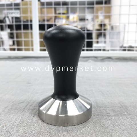 Tamper nén café inox tay cầm đen 58mm