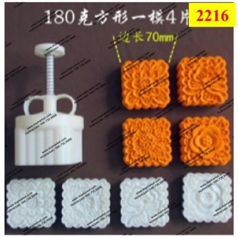 Khuôn nhấn TT lò xo loại dày 180g 4 mặt vuông hoa 2216