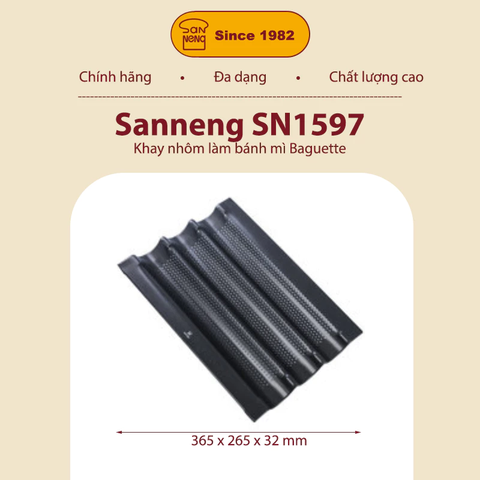Sanneng SN1597 - Khay nhôm làm bánh mì Baguette