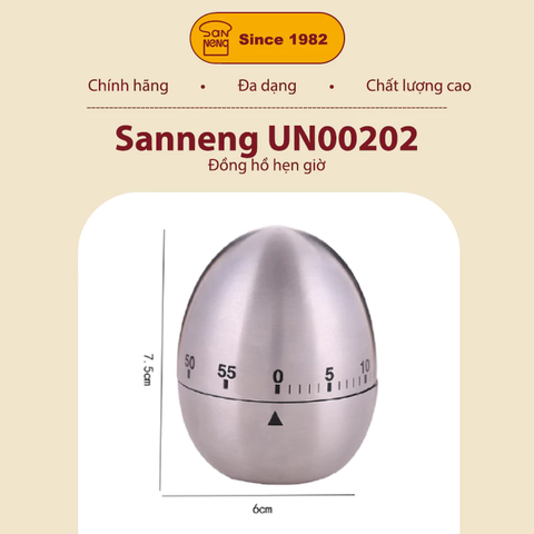 Sanneng UN00202 - Đồng hồ hẹn giờ (hình quả trứng)