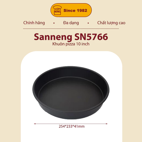 Sanneng SN5766 - Khuôn bánh Pizza chống dính 10inch 254x233x41mm