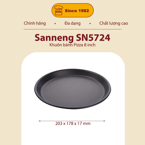 Sanneng SN5724 - Khuôn bánh Pizza 8 inch