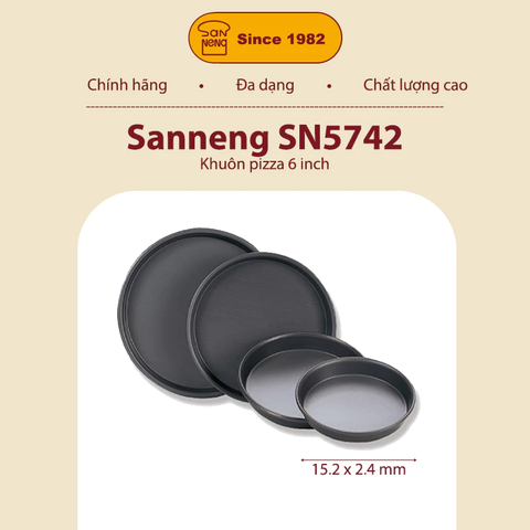 Sanneng SN5742 - Khuôn pizza 6 inch