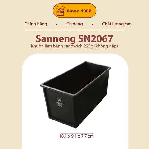 Sanneng SN2067 - Khuôn làm bánh nhôm loại 225g chống dính (không kèm nắp)