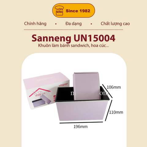Sanneng UN15004 - Khuôn làm bánh UNOPAN 196x106x110mm