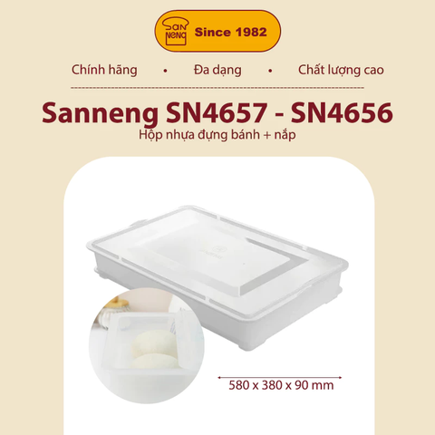 Sanneng SN4657 - SN4656 - Hộp nhựa đựng bánh kèm nắp