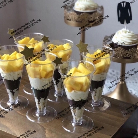 Ly nhựa mousse rượu cao 7x16 LC28 (20c kèm nắp)