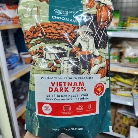 Puratos - Socola nút đen Asia dark 72% (1kg)