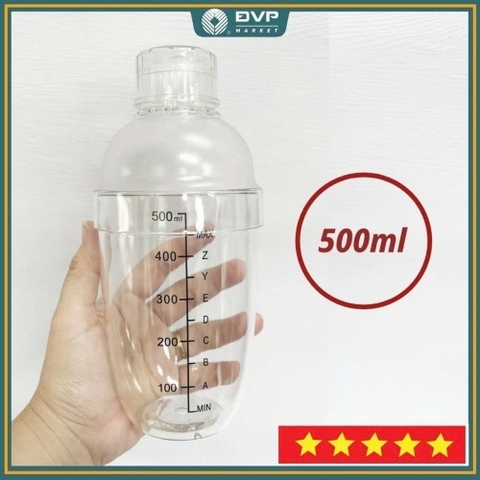 Shaker - Bình lắc pha chế - Nhựa trong - 530cc
