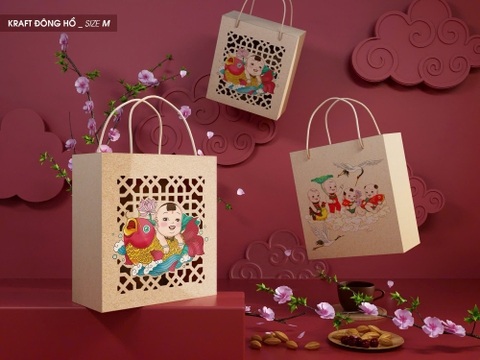 Set 05 bộ TET kraft đông hồ size M (sale)