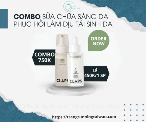 Combo sửa chữa sáng da phục hồi làm dịu tái sinh da CLaPs
