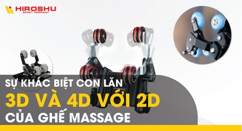 Sự khác biệt con lăn 3D và 4D với 2D của ghế massage