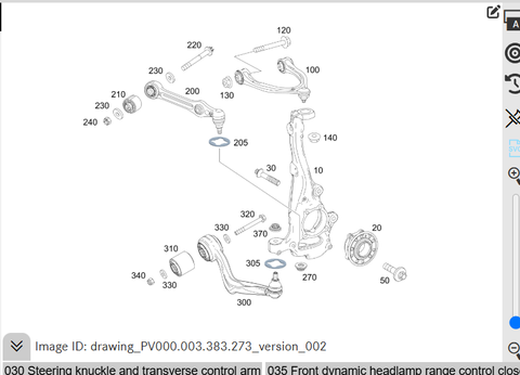 Càng A trên - Transverse Control Arm - Mercedes-Benz A2053305601