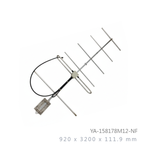 158 MHZ to 178 MHZ 12dBi Yagi Directional Outdoor Antenna