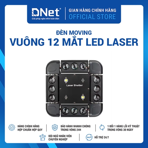 Đèn Moving Vuông 12 Mắt LED LASER
