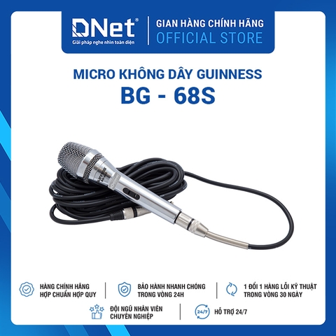Micro Karaoke Có Dây GUINNESS BG - 68S