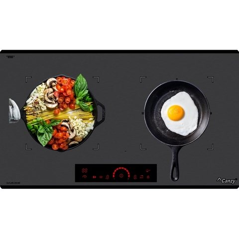 Màn hình LCD hình vòng cung Warming 45-80°C Stir-fry 180-200°C bếp từ Canzy CZ ML883H