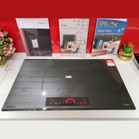 Kích thước khoét đá 695x410mm bề mặt 730x430mm bếp từ Canzy CZ ML883H lắp mặt đá