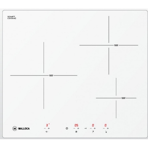 Bếp Từ Malloca MI 593 WN - Mặt Kính 3 Bếp