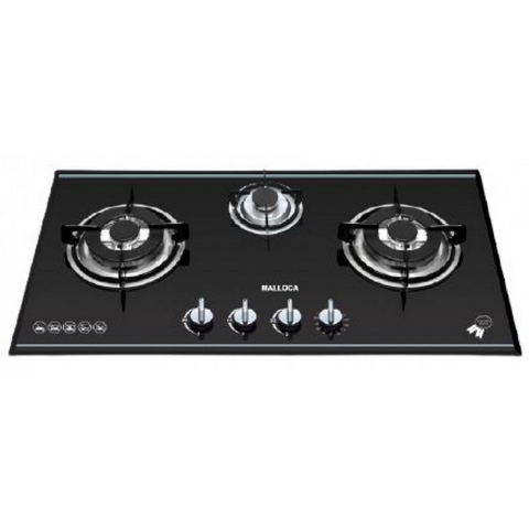 Bếp Gas Malloca AS 930L - Mặt Kính 3 Bếp